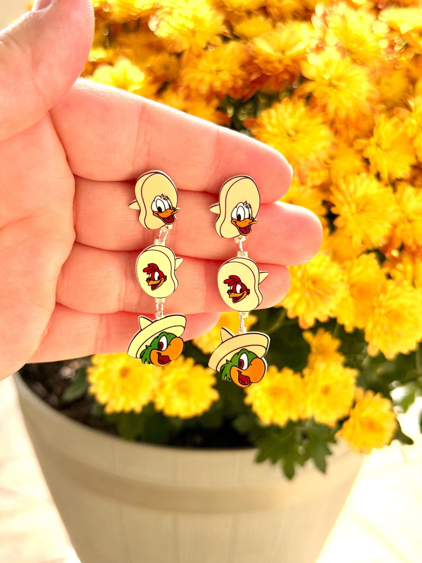 Dangle The Three Caballeros Earrings