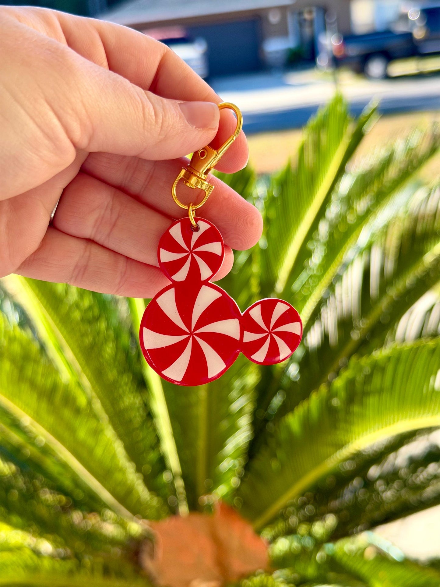 Bag Charm Candy Cane Mouse