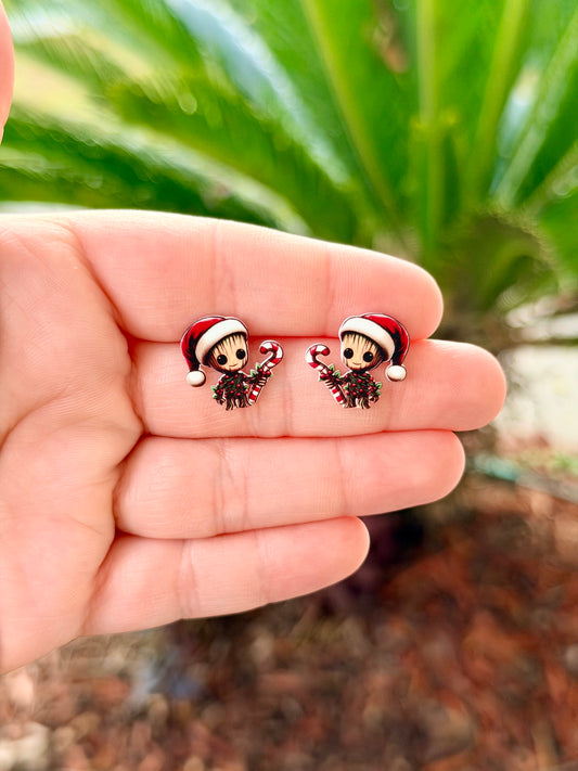 Christmas Groot Earrings