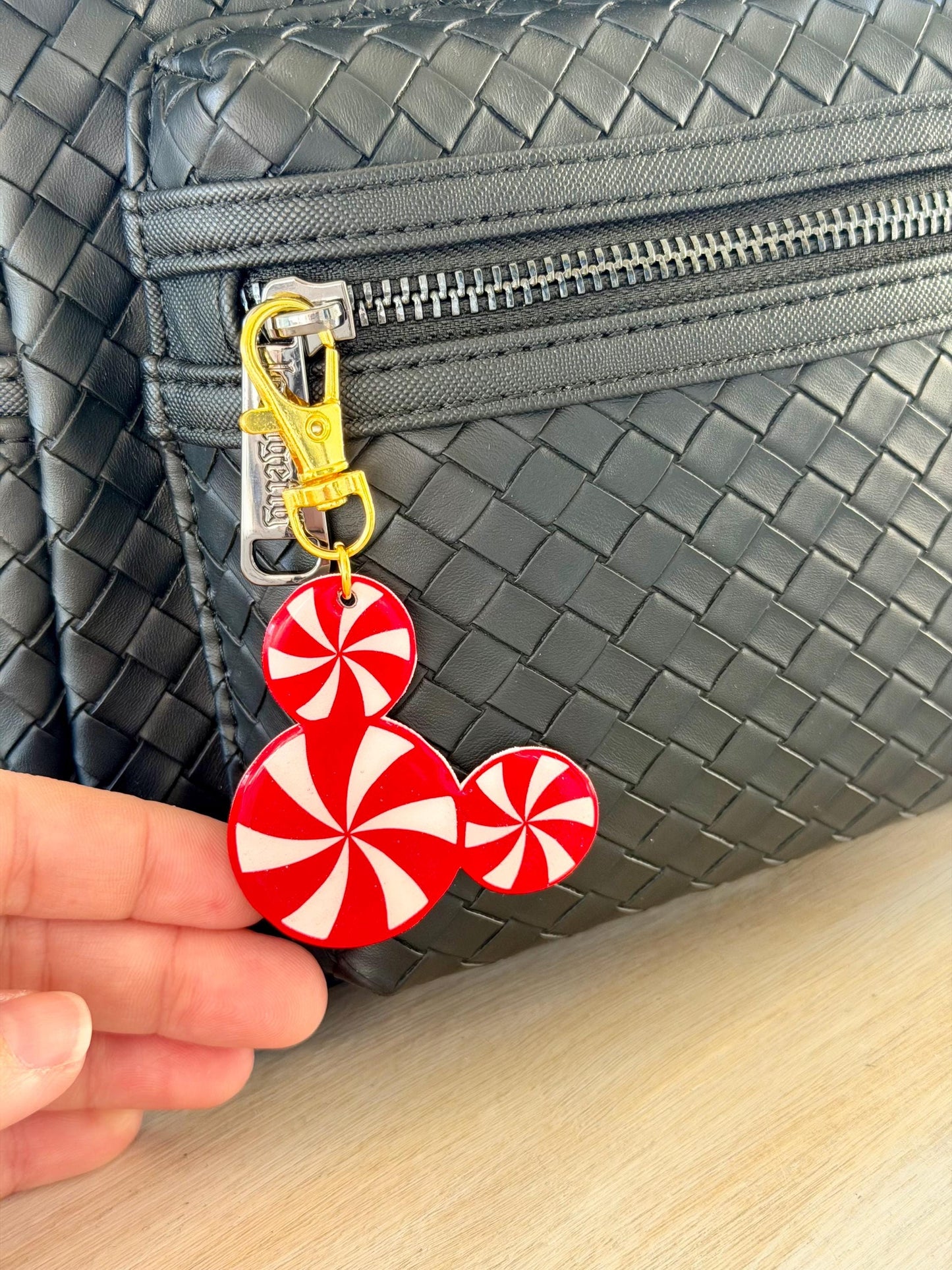 Bag Charm Candy Cane Mouse