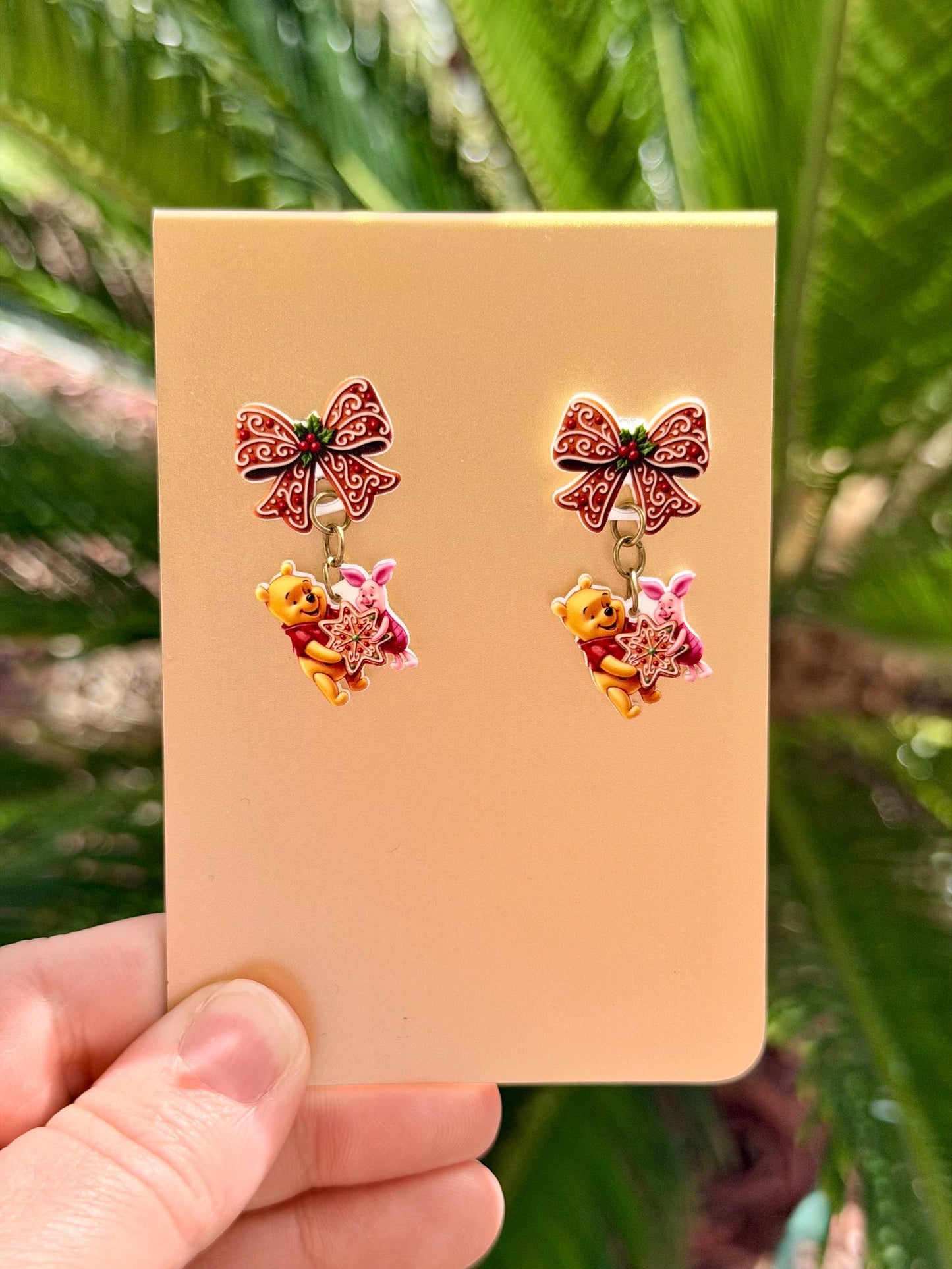 Dangle Gingerbread Pooh Earrings